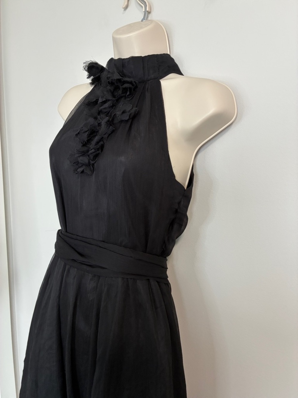 Better Be Black Ruffle Halter Dress - Picture 6 of 15